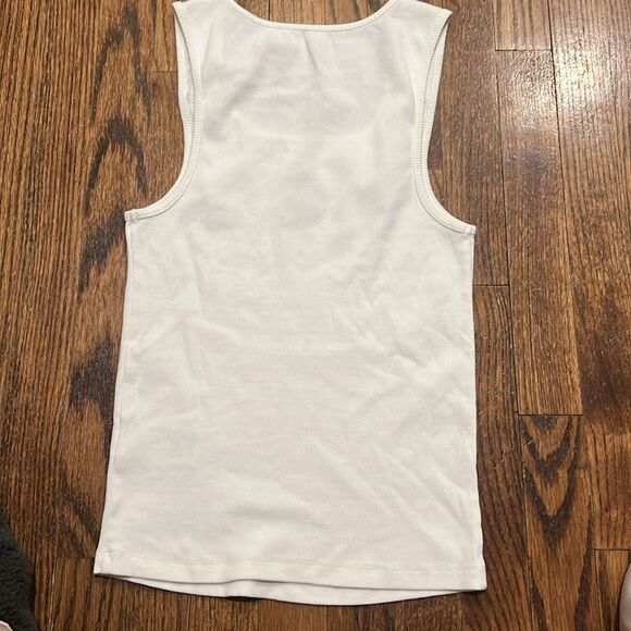 Maeve x Anthropologie Embroidered Icon Tank Top-Cherry Tomatoes NWOT - Picture 7 of 9